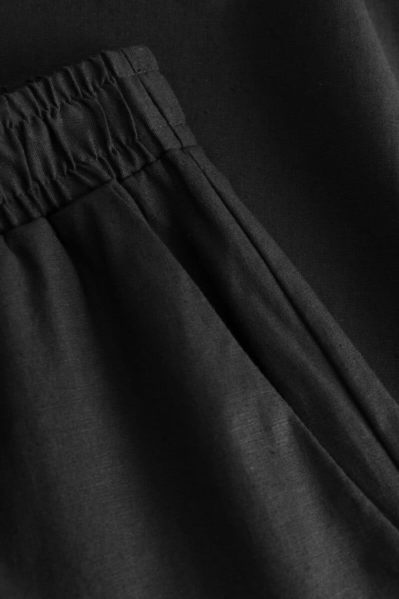 PALLA HEAVY LINEN - BLACK - Image 4