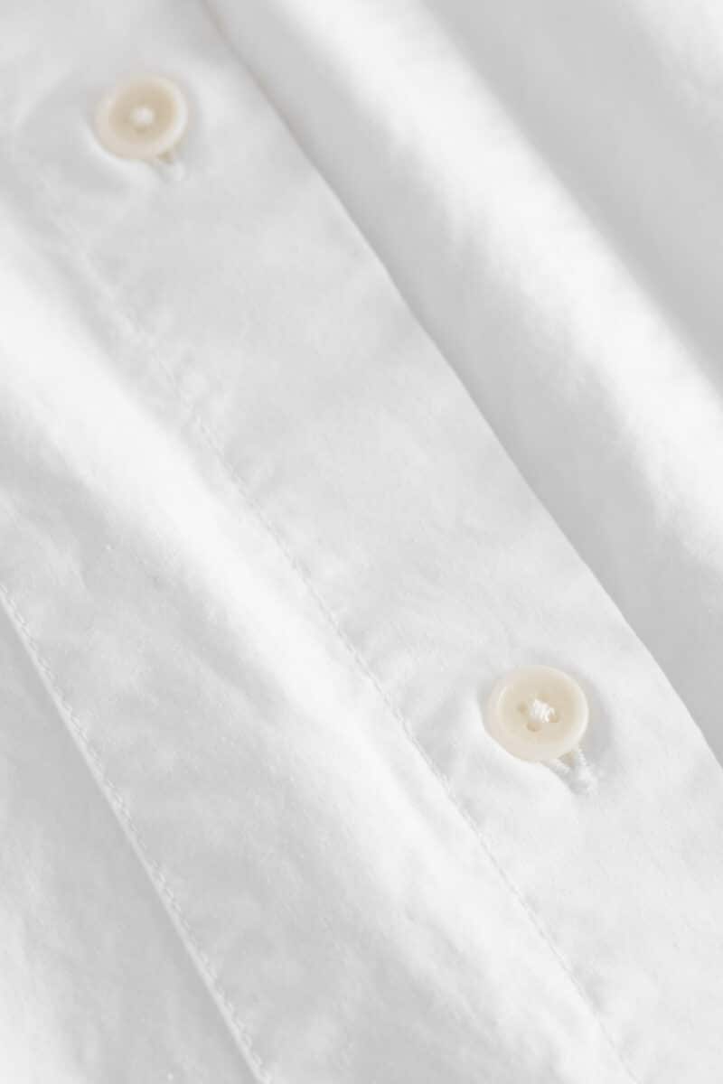 SIGNE GARMENT DYED POPLIN - WHITE - Image 5