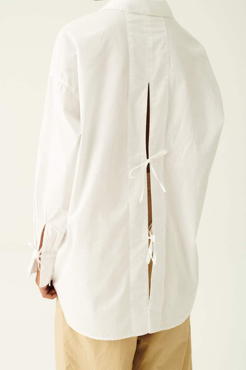 SIGNE GARMENT DYED POPLIN - WHITE - Image 6