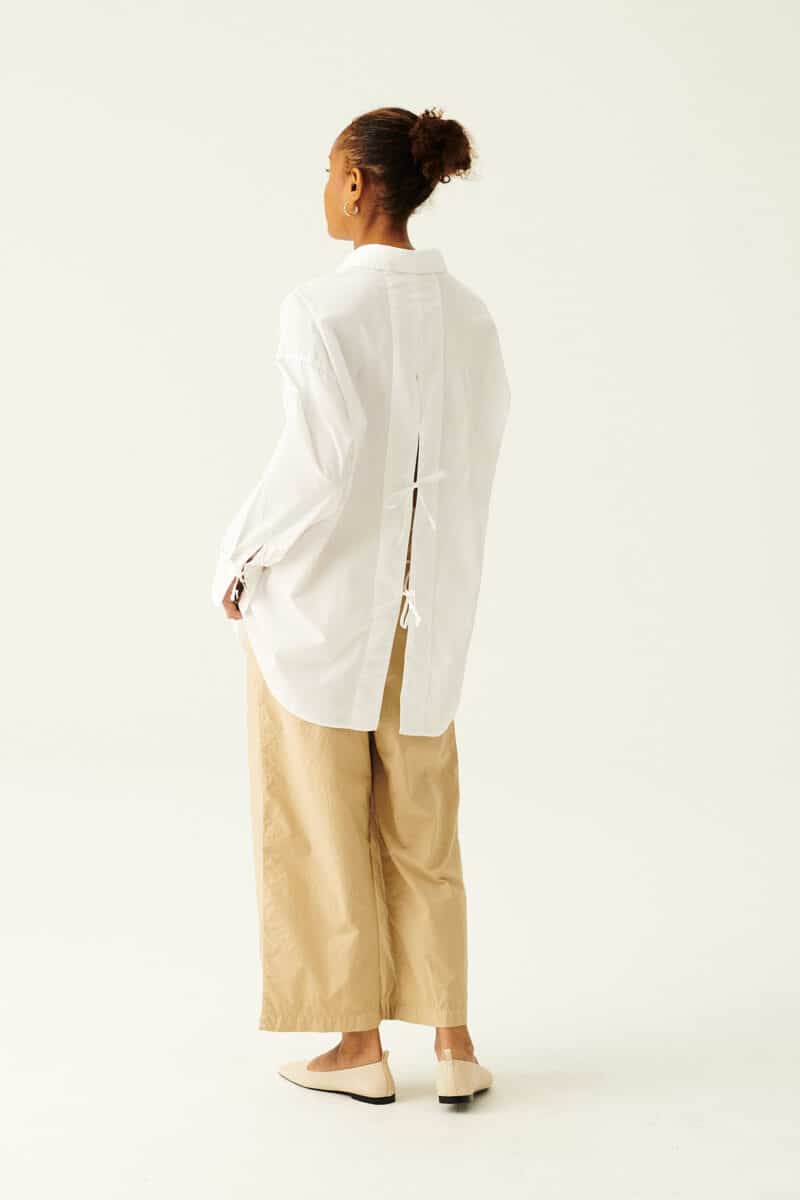 SIGNE GARMENT DYED POPLIN - WHITE - Image 7