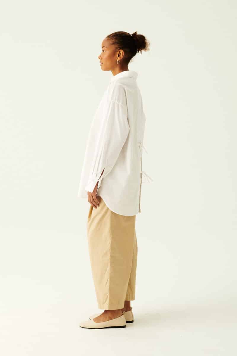 SIGNE GARMENT DYED POPLIN - WHITE - Image 9