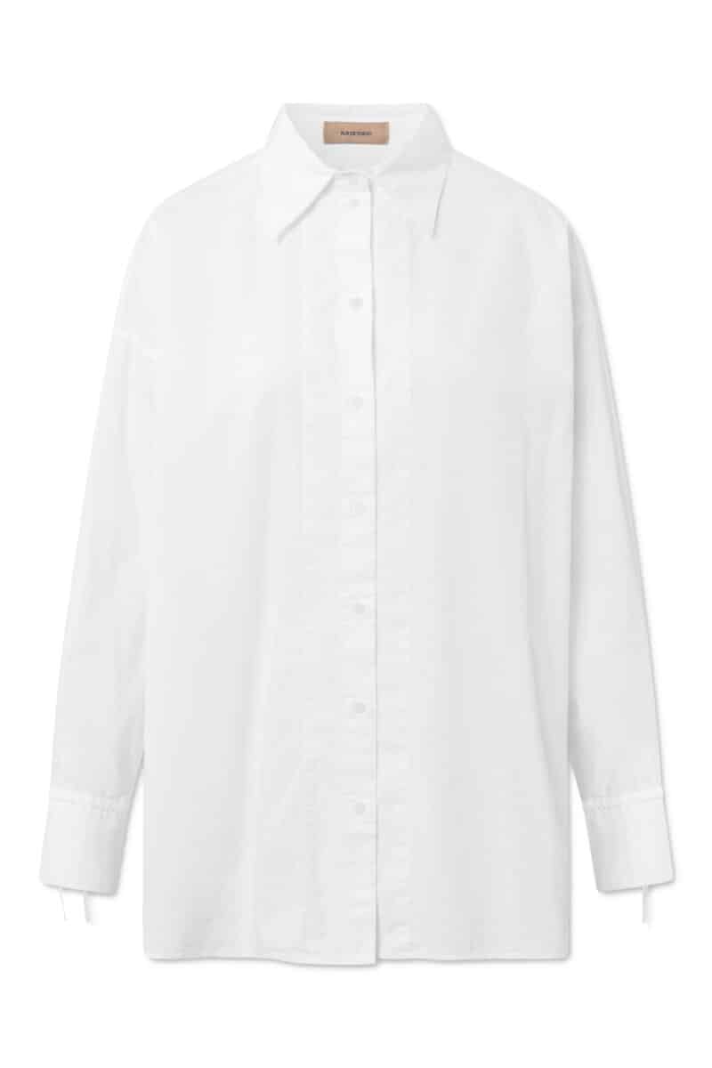 SIGNE GARMENT DYED POPLIN - WHITE - Image 11