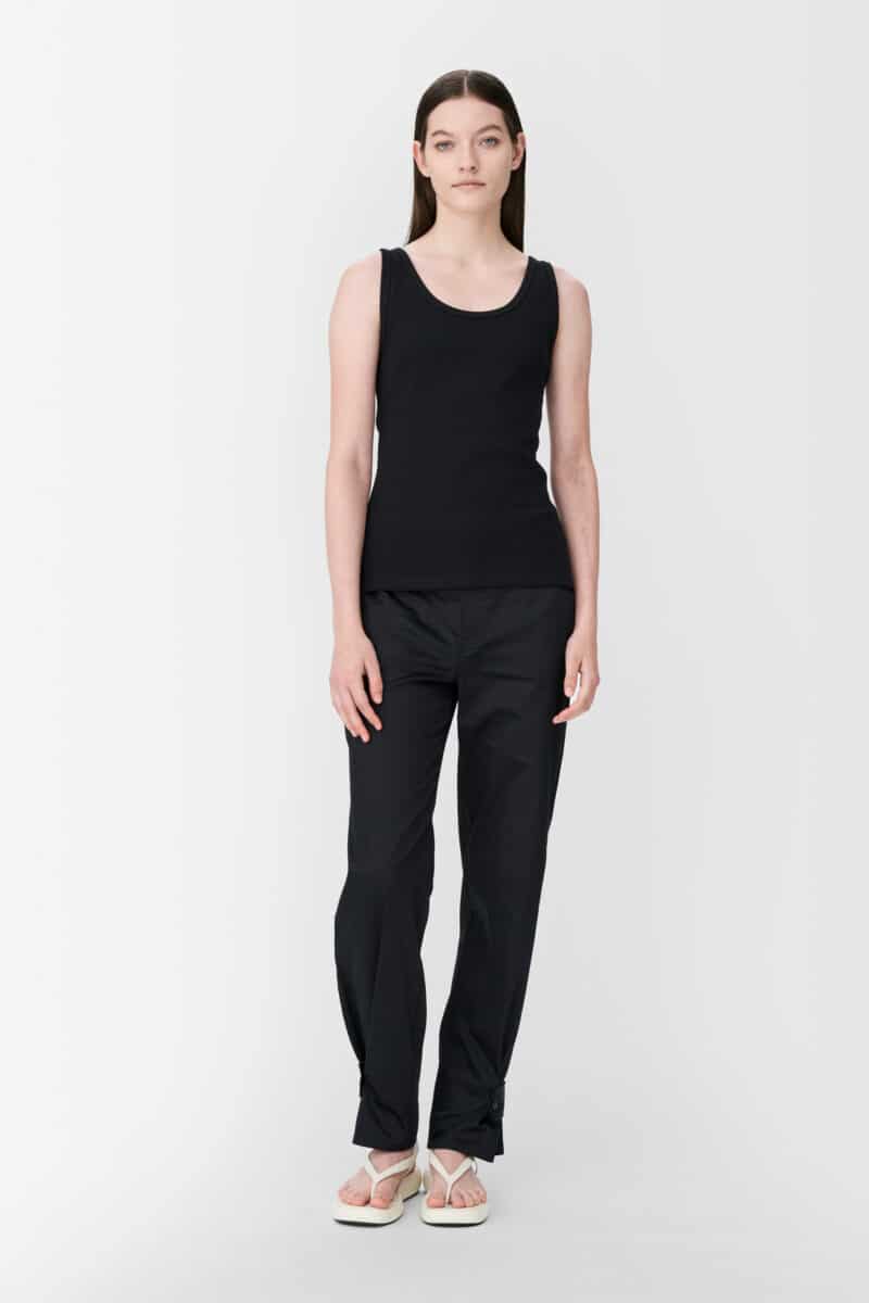 STAR TANKTOP COTTON RIB - BLACK