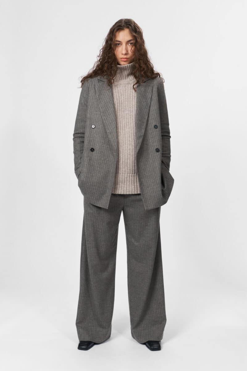 GOSTA PANTS - MULTI GREY STRIPE
