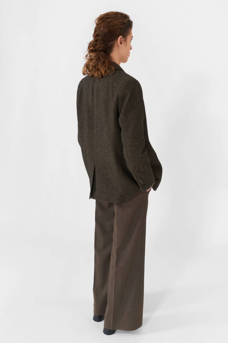 ARIZONA BLAZER - MULTI BROWN HERRINGBONE - Image 3
