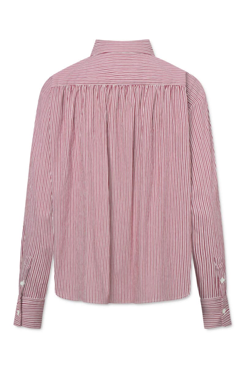 BOBBI SHIRT VENICE STRIPE - WINE RED - Image 2