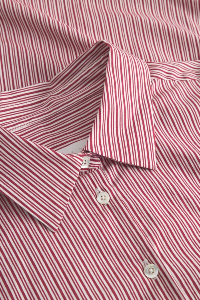 BOBBI SHIRT VENICE STRIPE - WINE RED