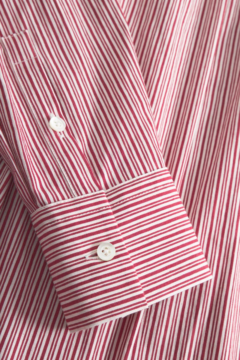 BOBBI SHIRT VENICE STRIPE - WINE RED - Image 5