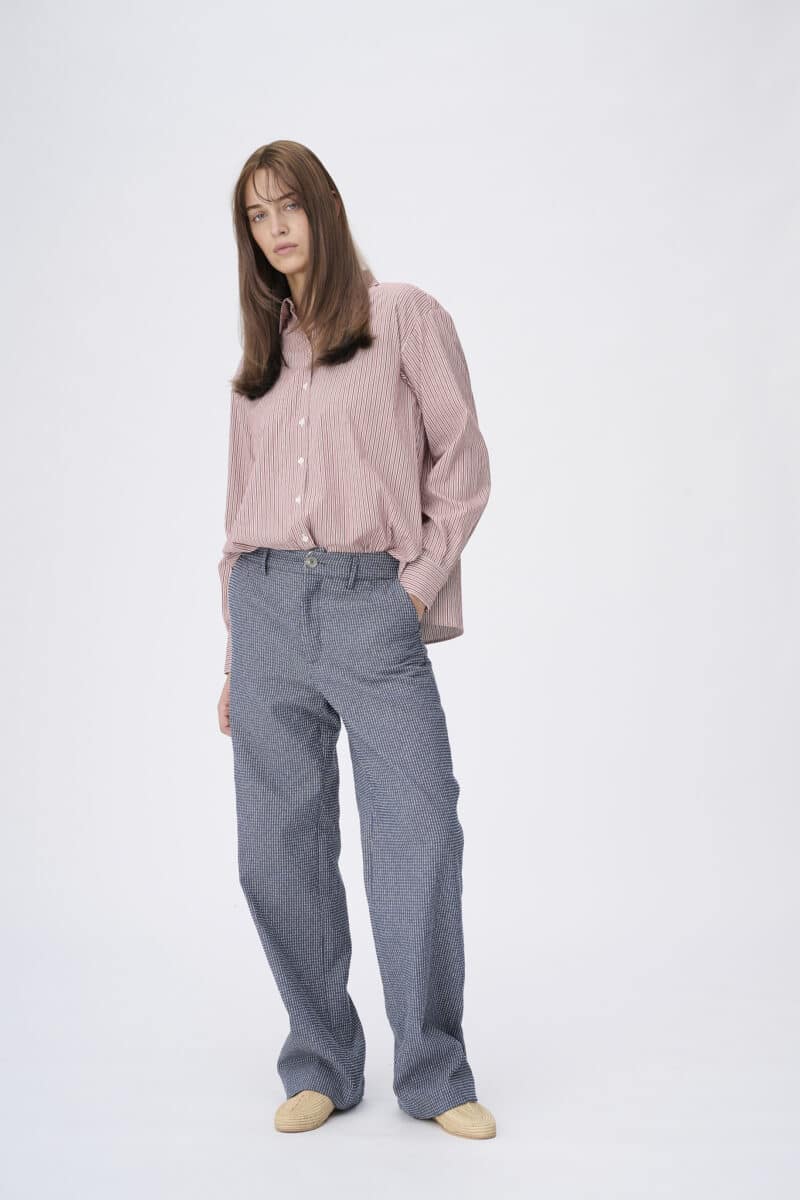 BOBBI SHIRT VENICE STRIPE - WINE RED - Image 6
