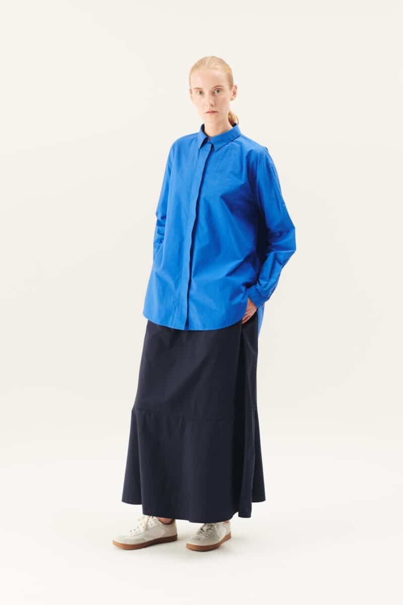 PETULA ORGANIC GARMENT DYED POPLIN - DARK NAVY - Image 2