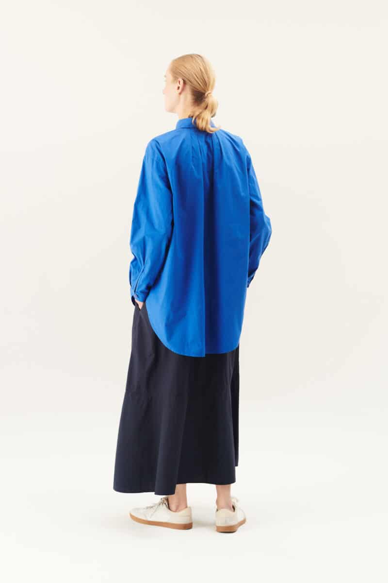 PETULA ORGANIC GARMENT DYED POPLIN - DARK NAVY - Image 3
