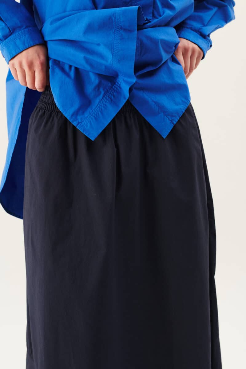 PETULA ORGANIC GARMENT DYED POPLIN - DARK NAVY - Image 4