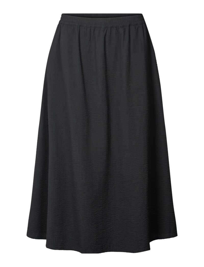AGNES SKIRT SEERSUCKER - BLACK - Image 5