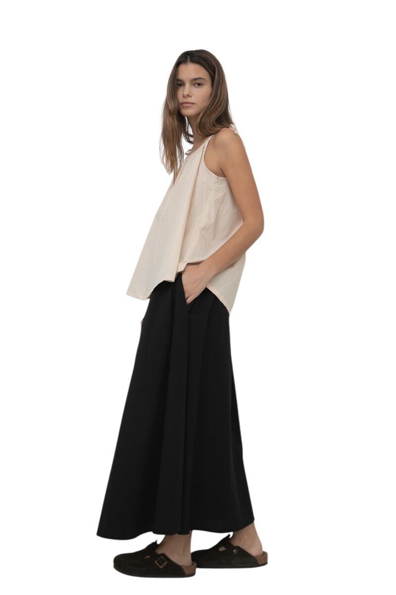 AGNES SKIRT SEERSUCKER - BLACK - Image 4