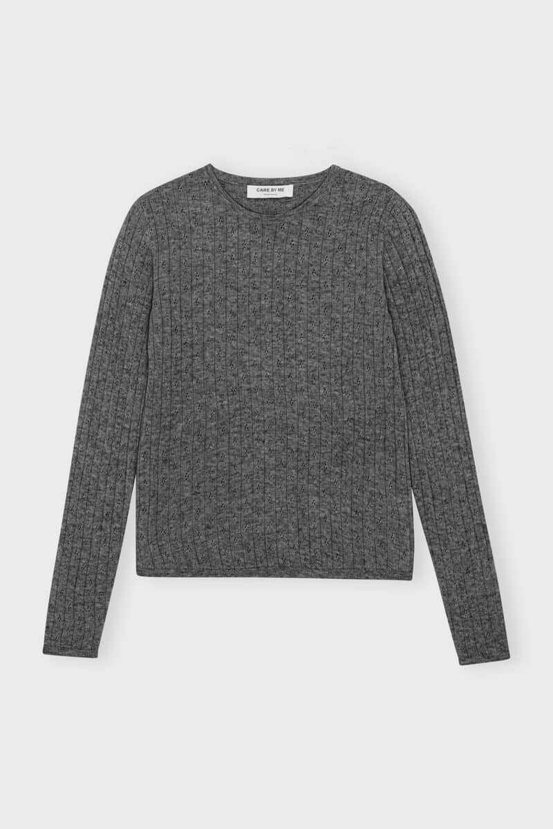 JOSEPHINE LONG SLEEVE T-SHIRT - DARK GREY MELANGE