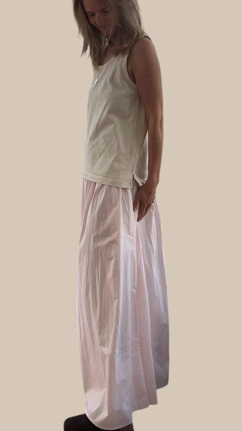 LAURA SKIRT LONG - PALE ROSE - Image 2