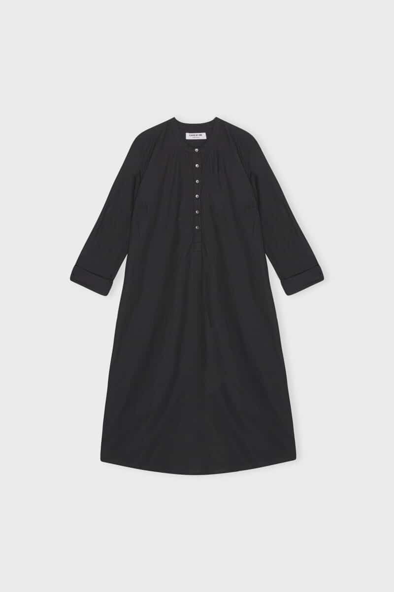 LAURA SHIRT DRESS - BLACK