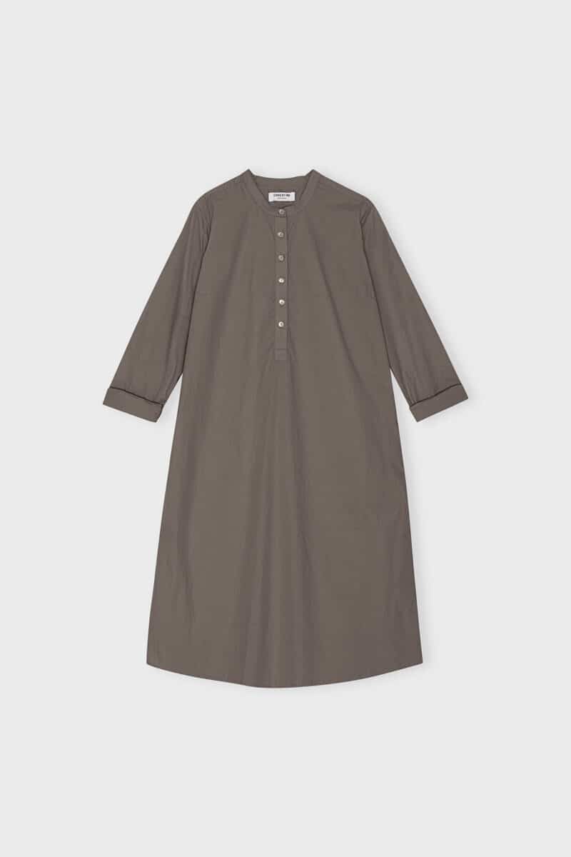 LAURA SHIRT DRESS - BROWN